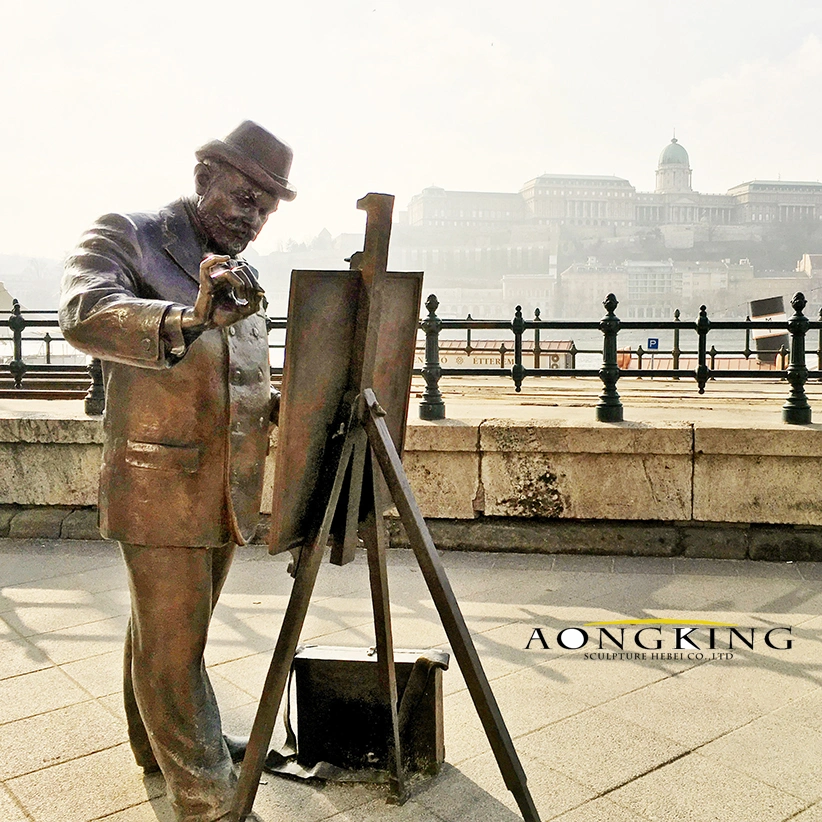 Outdoor Life-Size Ronald Reagan Brass Sculpture Public City Art