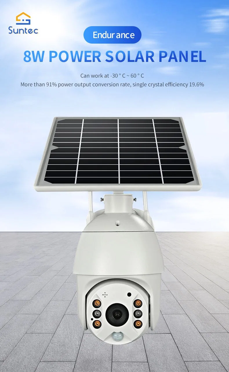 Caliente la venta de 4MP la velocidad de PTZ Dome Camera Zoom solar de 1080P de la cámara de 4G WiFi cámara de seguridad al aire libre