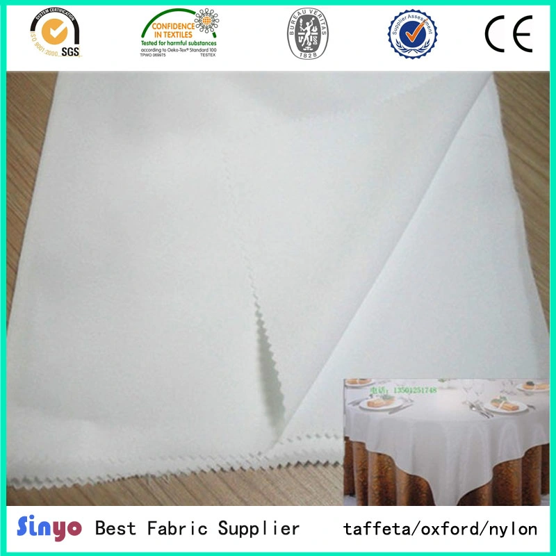 Textile Woven Pd Plain Dyed Mini Matt 300d Table Cloth Fabric