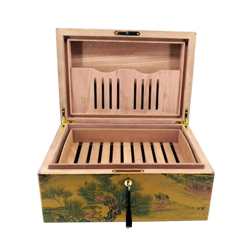 Wholesale/Supplier Wood Fashionable Style Piano Lacquer Cedar Elegant Creative Special Humidor Box