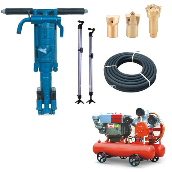 Small Portable Pneumatic Hy18 Hammer Rock Drill Drilling Rig for Quarry Mining