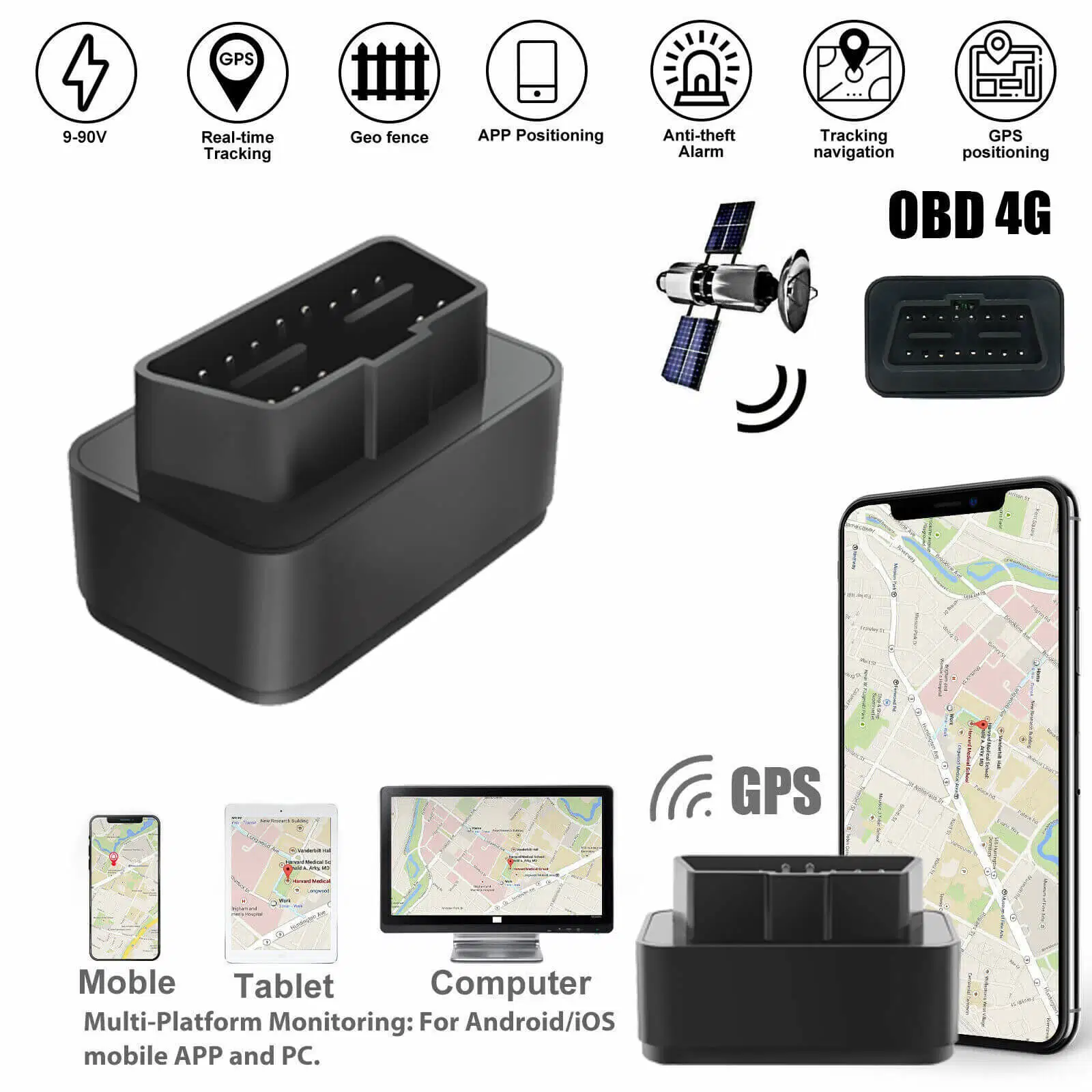 Worldwide Positioning System OBD Port OBD Tracker 4G Mini GPS Locator Hidden