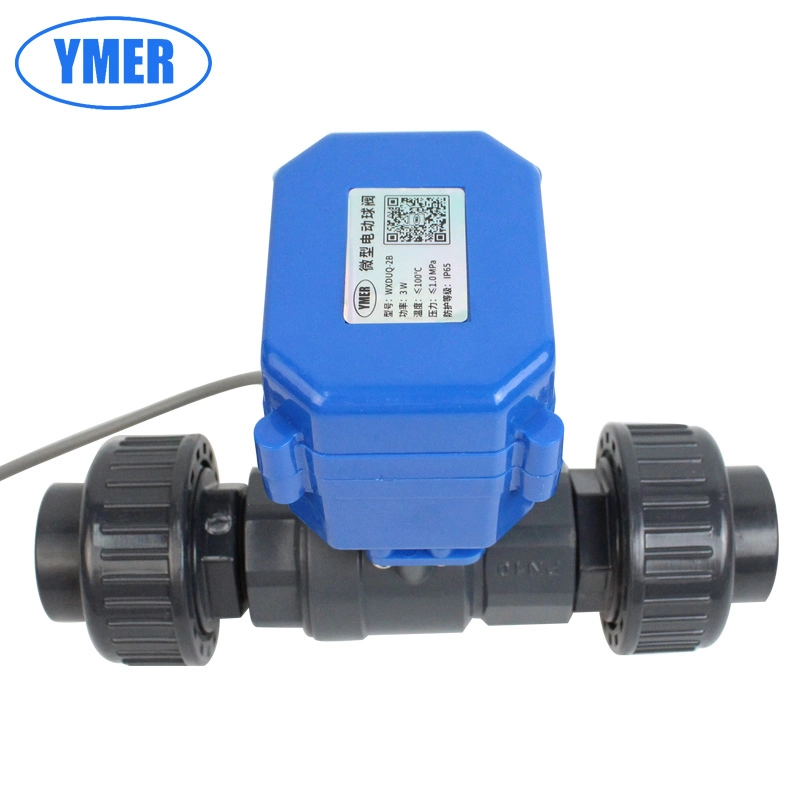 AC24V DC24V UPVC Plastic Motorized Control Ball Valve