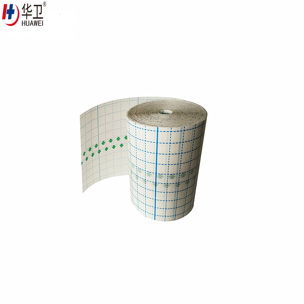 Medical Acrylic Adhesive Bacterial Barrier Waterproof PU Film Dressing Tape Roll