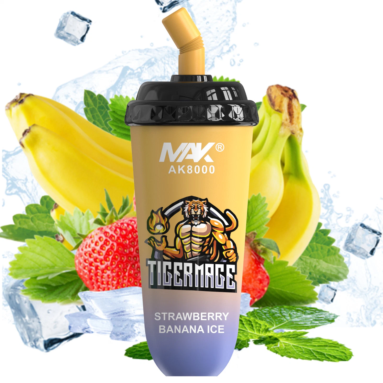 Mak mayorista Ak 8000 inhalaciones de jugo de frutas e cigarrillo desechable líquido E cigarrillo