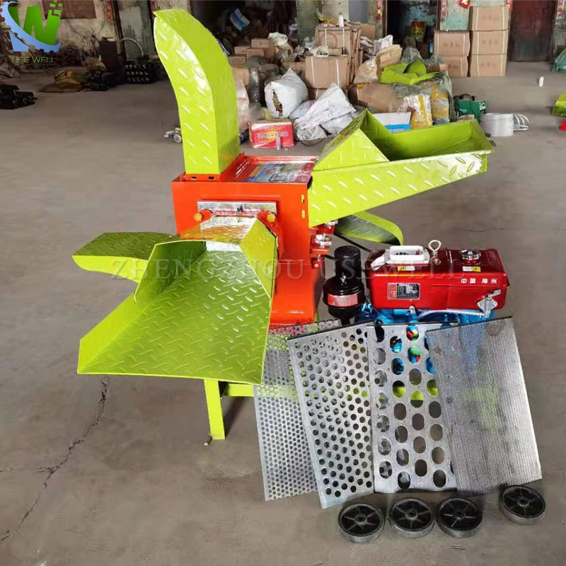 Wet Dry Automatic Household Animal Feed Grass Cutting Chaff Cutter Machine for Cattle Sheep Breeding