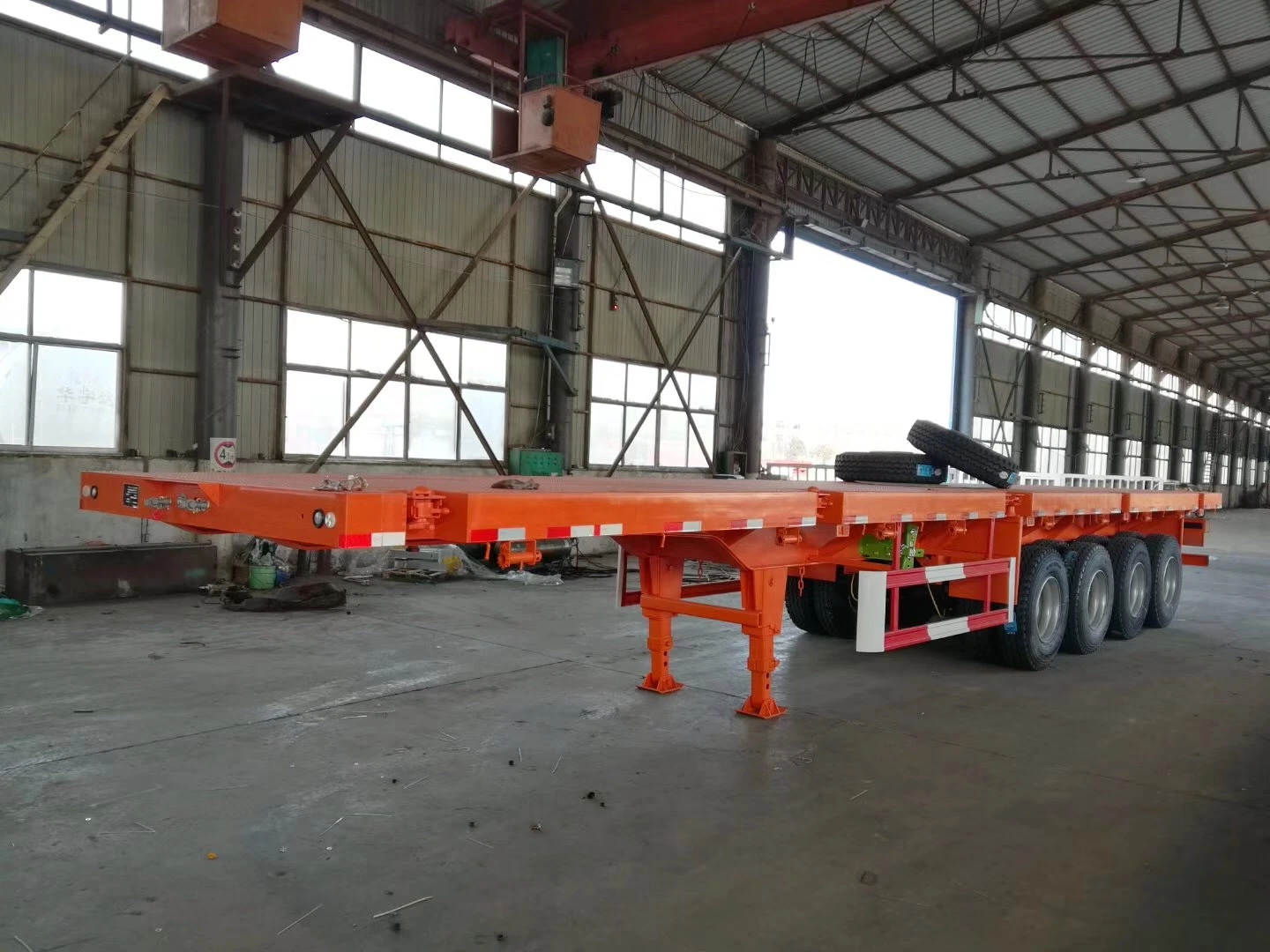 Manufacture 30-80t Mechanic/Air Suspension Chassis Semi Truck Container Trailer