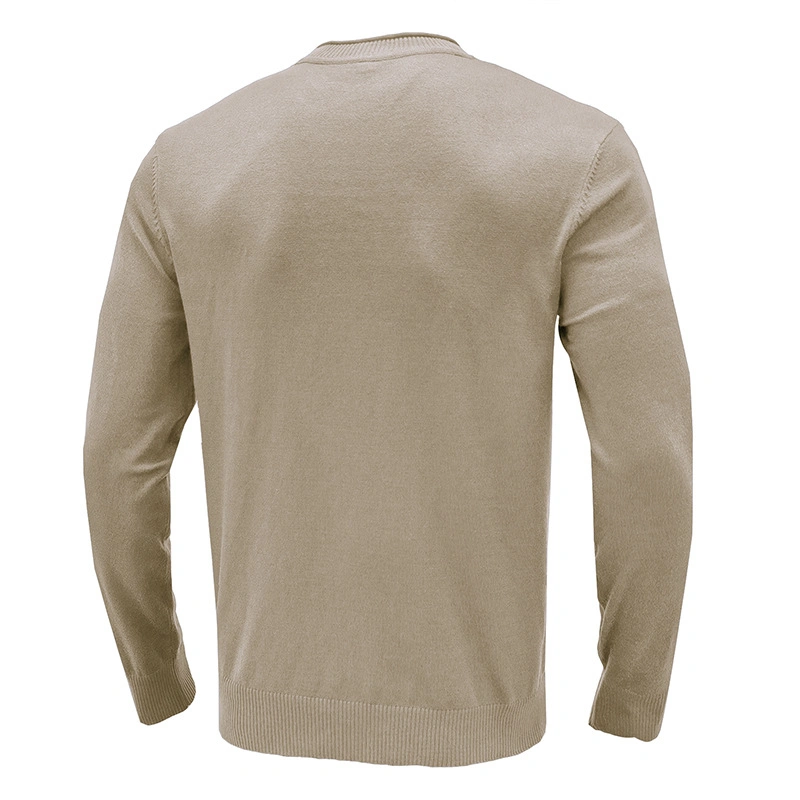 Custom Men 100% Cotton Crewneck Solid Color Undershirt Pullover Sweatshirt