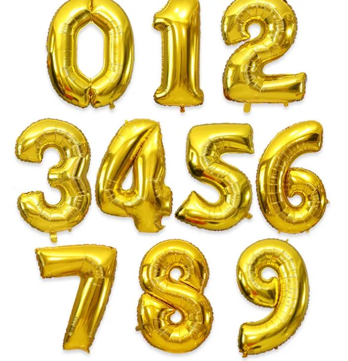 Inflatable Foil Letter and Number Shape Balloons for Birthday Party