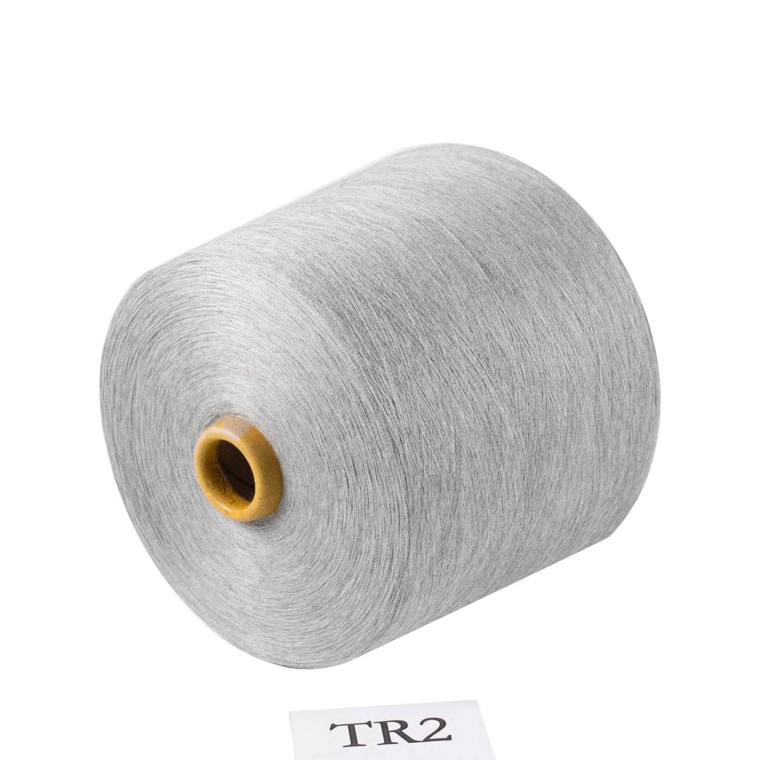 Xk Raw Grey Colors Regenerated Yarn 50% Cotton 50% Polyester Blended Yarn Recycle Cotton Yarn for Weaving Fabrics