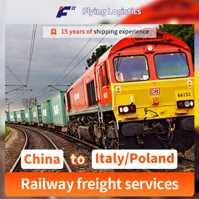 Eisenbahn Logistik Agent von China nach Italien Polen Belgien Niederlande UK Frankreich Rail Train Shipping Service