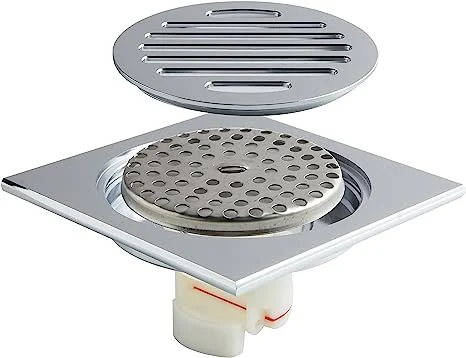 Bathroom Shower Concealed Square Anti-Odor Ideal 201 Stainless Steel Floor Drain