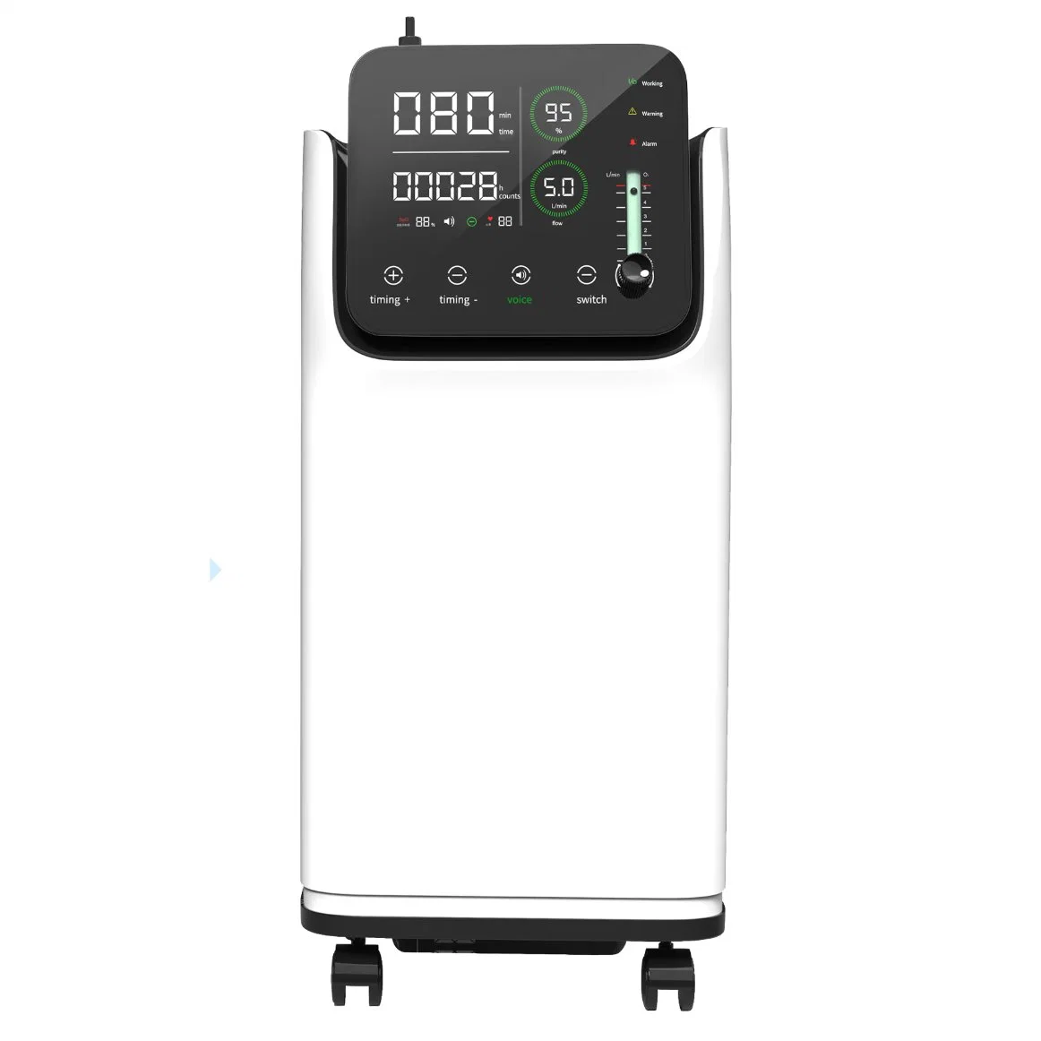 1-5L Adjustable Oxygenerator Remote Control 10" LED Screen Oxygen Inhalation for Home/Hospital Physical Treatment