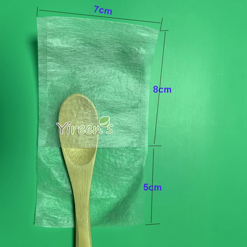 Biodegradable PLA Corn Fiber Extra Slim Teapot Filter Bags, with Front Short and Back Long Slip Design, No Gusset Bottom, Customize Size