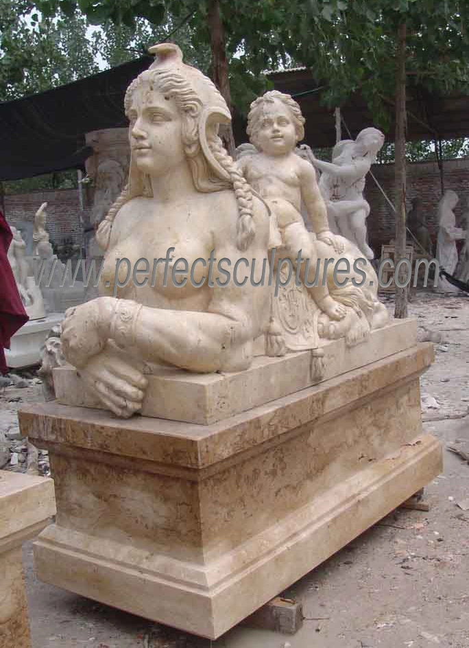 Marble Carving Statue Antique Sculpture Carved Stone for Garden Decoration (SY-X1191)