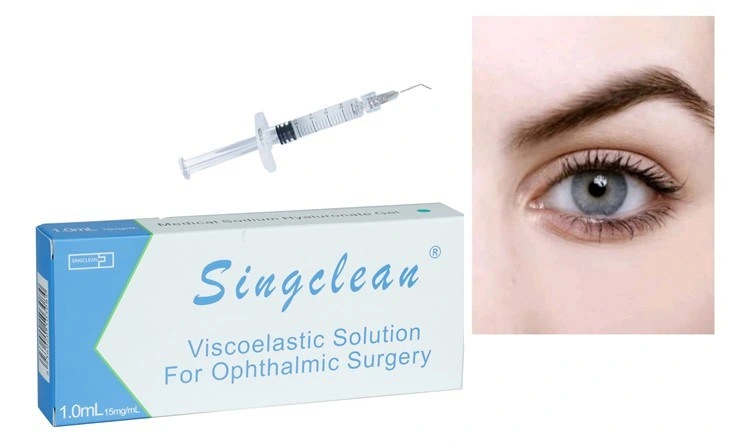 Singclean Alta pureza y transparencia máxima Protección médica Sodio Hialurónico Dispositivo viscoquirúrgico Optálmico ácido para cirugía oftálmica OVD