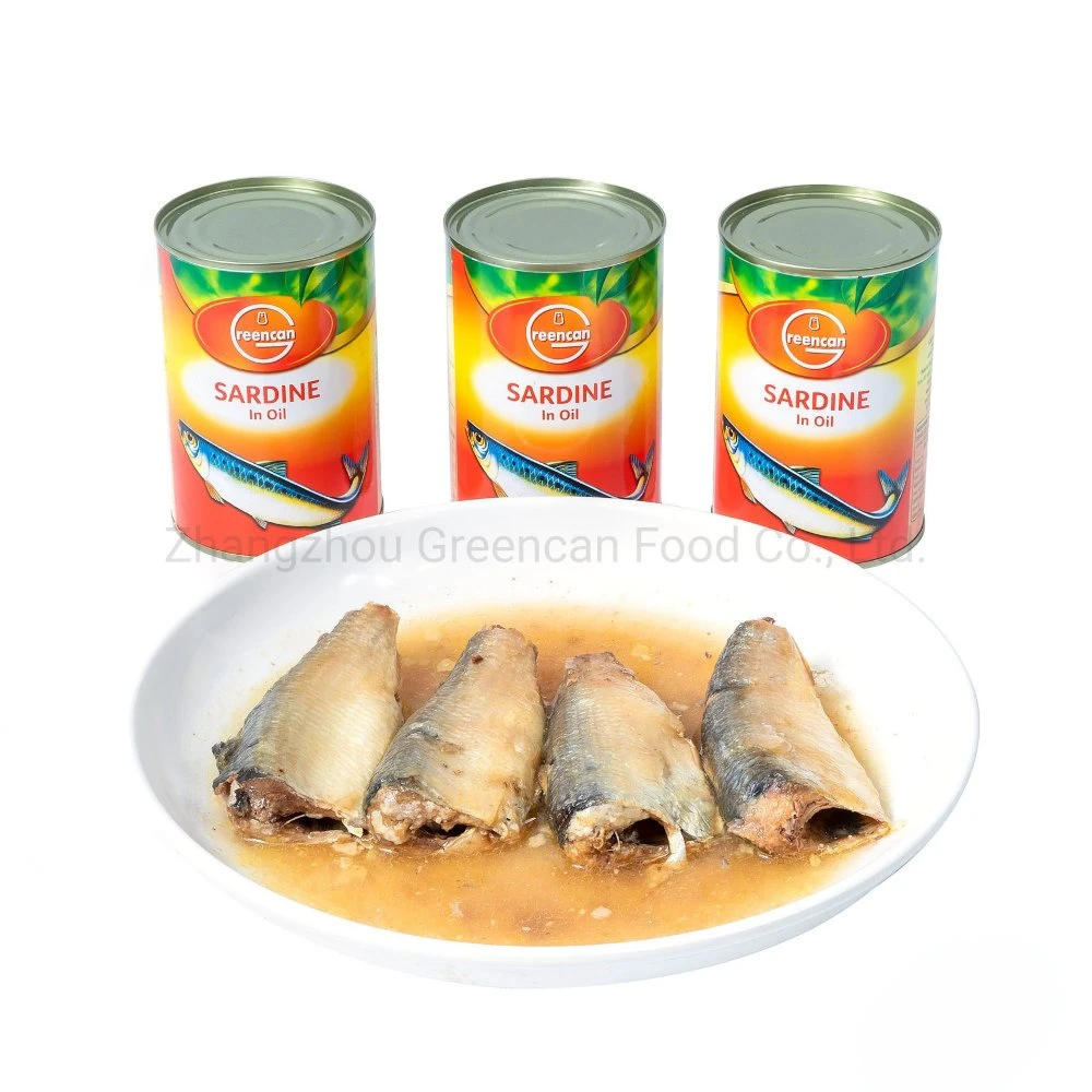 OEM Good Quality Seafood Tin Fish Canned Sardine in Vegetable Oil 125g Easy Open