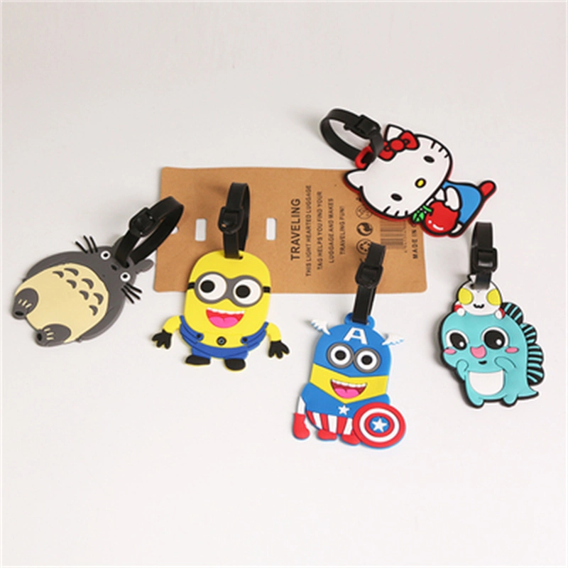 Luggage Tag Hanging Tag Pull Bar Case Cute Cartoon Silicone Creative Label Listing