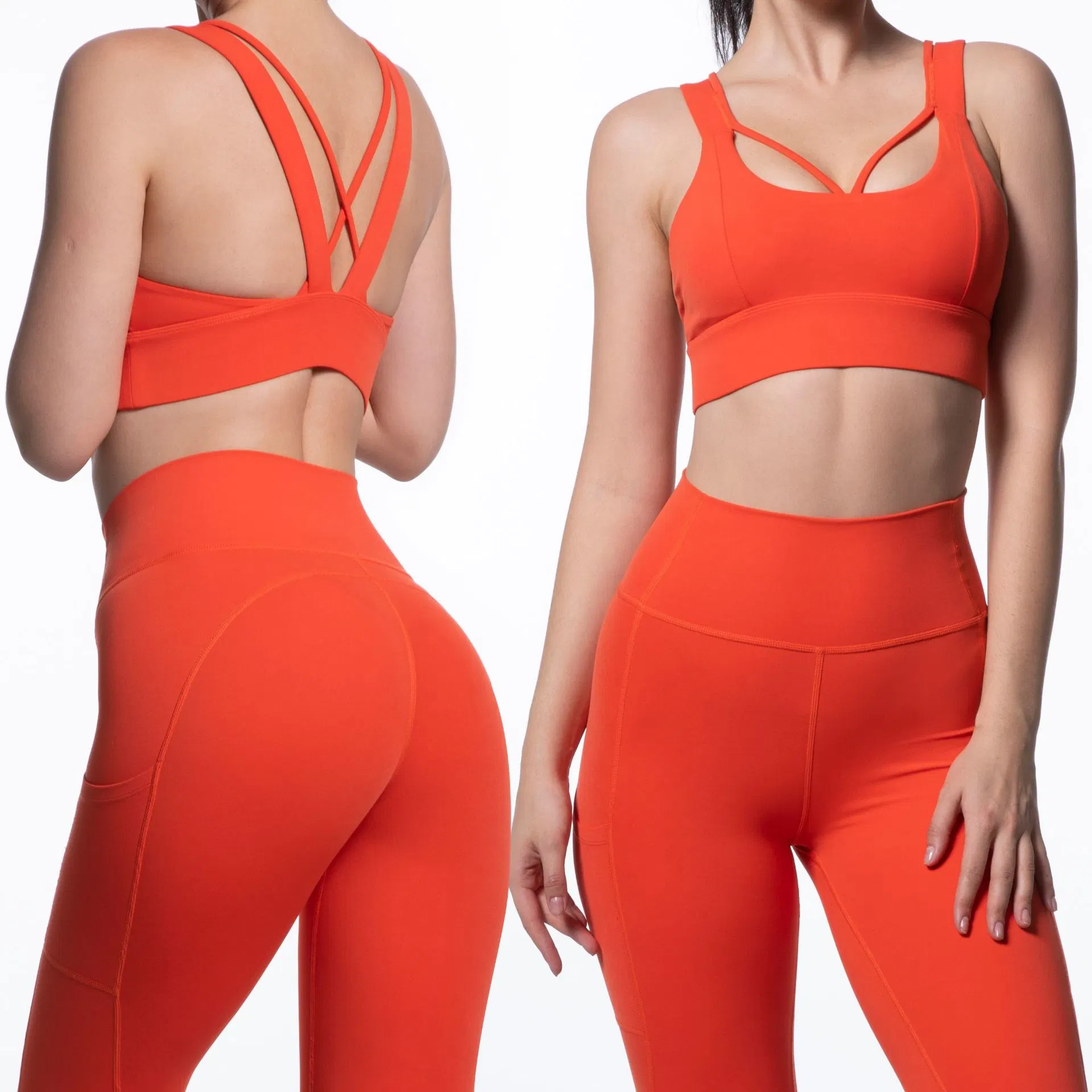 2022 Hot Sell Two-Piece Yoga Set Hochwertige Sportswear für Damen