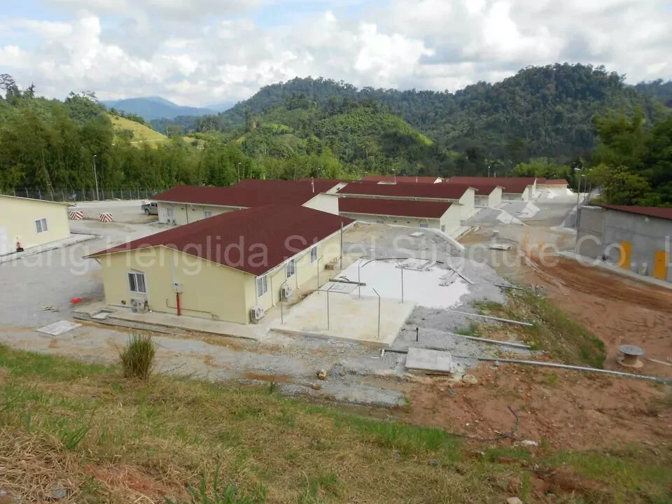 Paneles sándwich de acero de la casa de campo y oficina de sitio