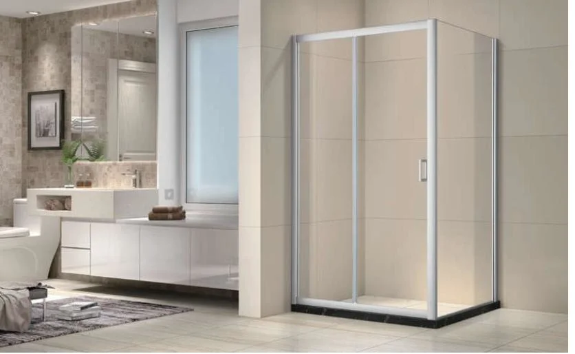 Residential Shower Room Aluminum Frame Tempered Glass