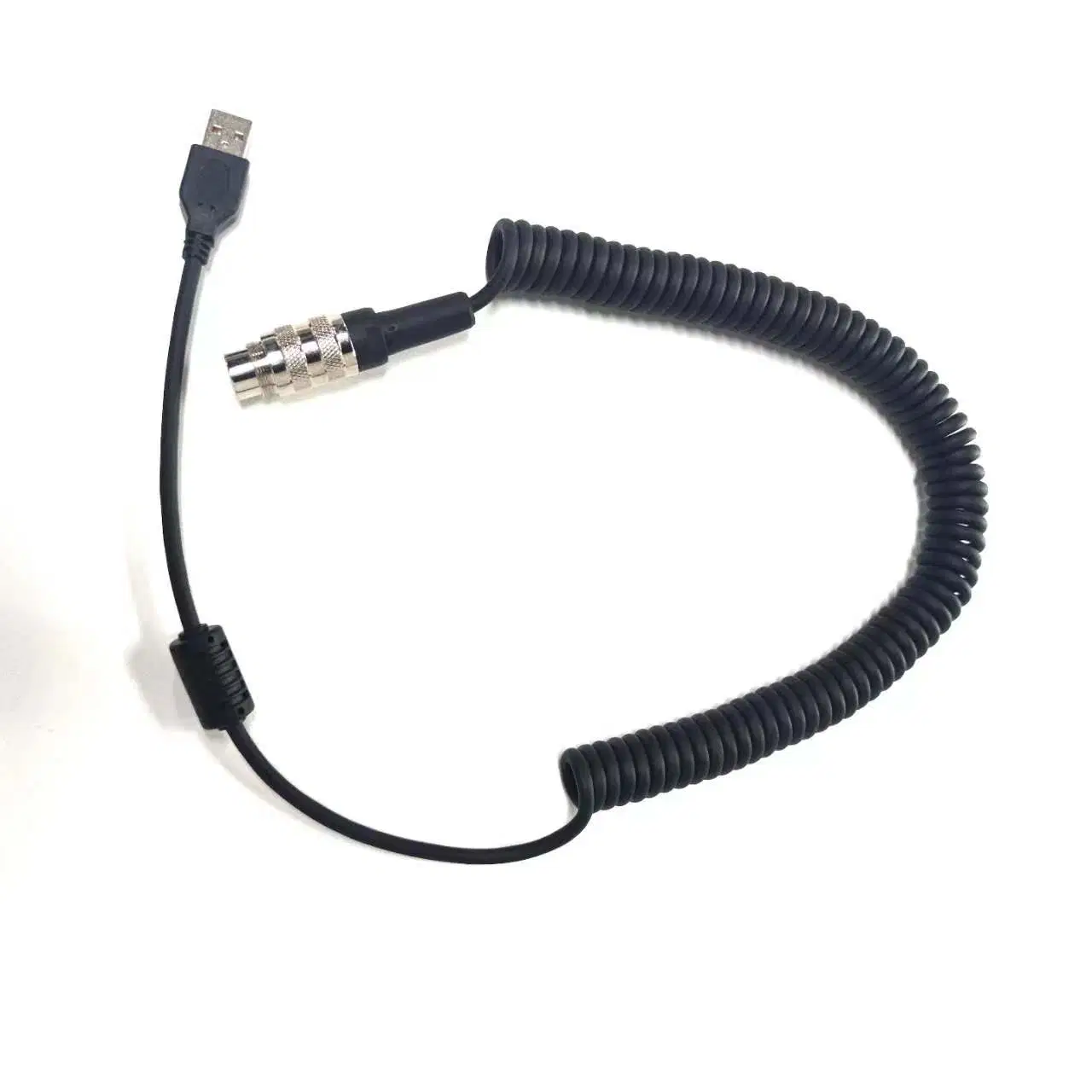 Sv40 Lumberg USB a macho M16 4 pins para cables de la bobina personalizados Coilable Cable de control multi-core Power cable rizado