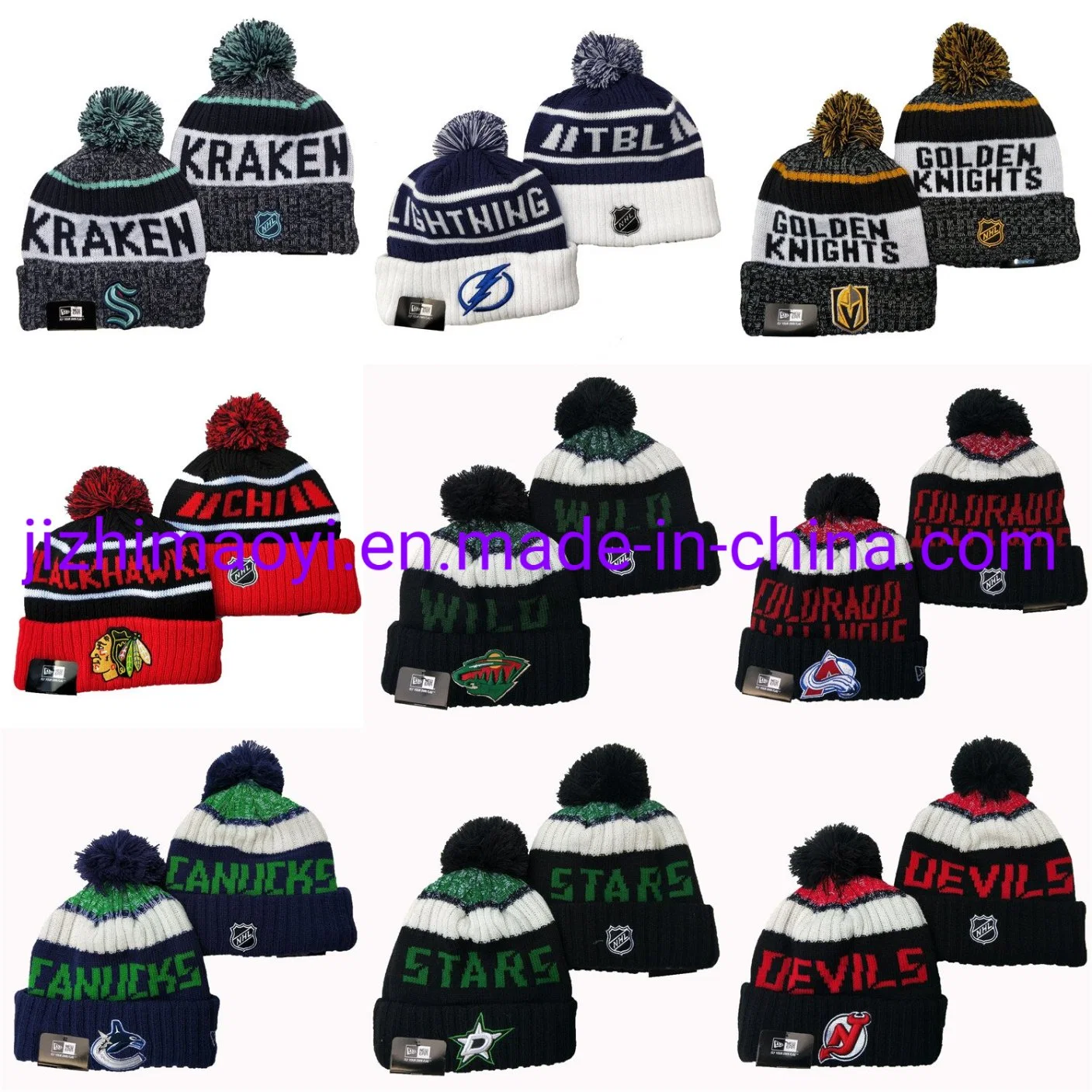 Dropshipping Mayorista/Proveedor N-Hl Hockey Cap Beanie Hat Seattle Kraken Toronto Maple hojas Chicago Blackhawks Anaheim Ducks Team Knits