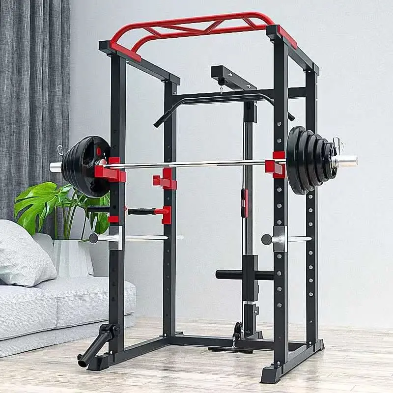 Home Fitness Adjustable Power Rack Functional Trainer Gym Fitness Equipment Folding Squat Rack