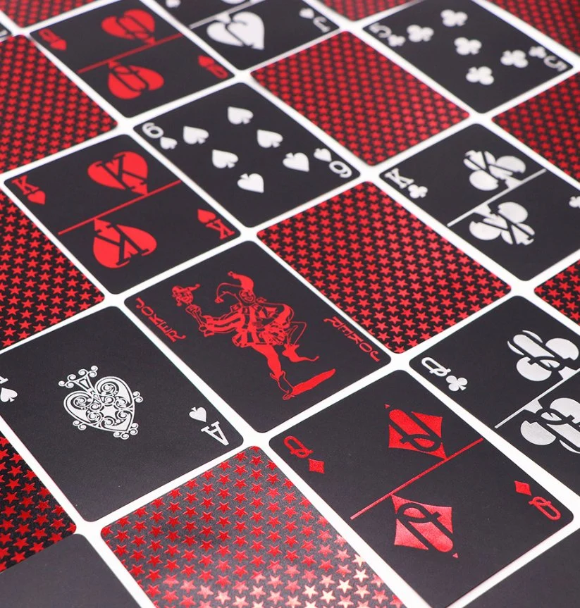 High quality/High cost performance  Black Luxury Board Game Recreation Plastic PVC Poker Playing Cards