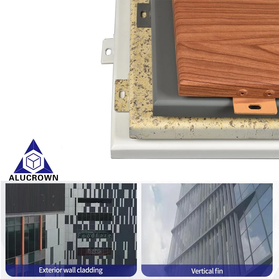 Interior/External Decorative Wall Cladding Materials Aluminum Curtain Wall Single Solid Aluminium Panels for Aluminum Facade Cladding