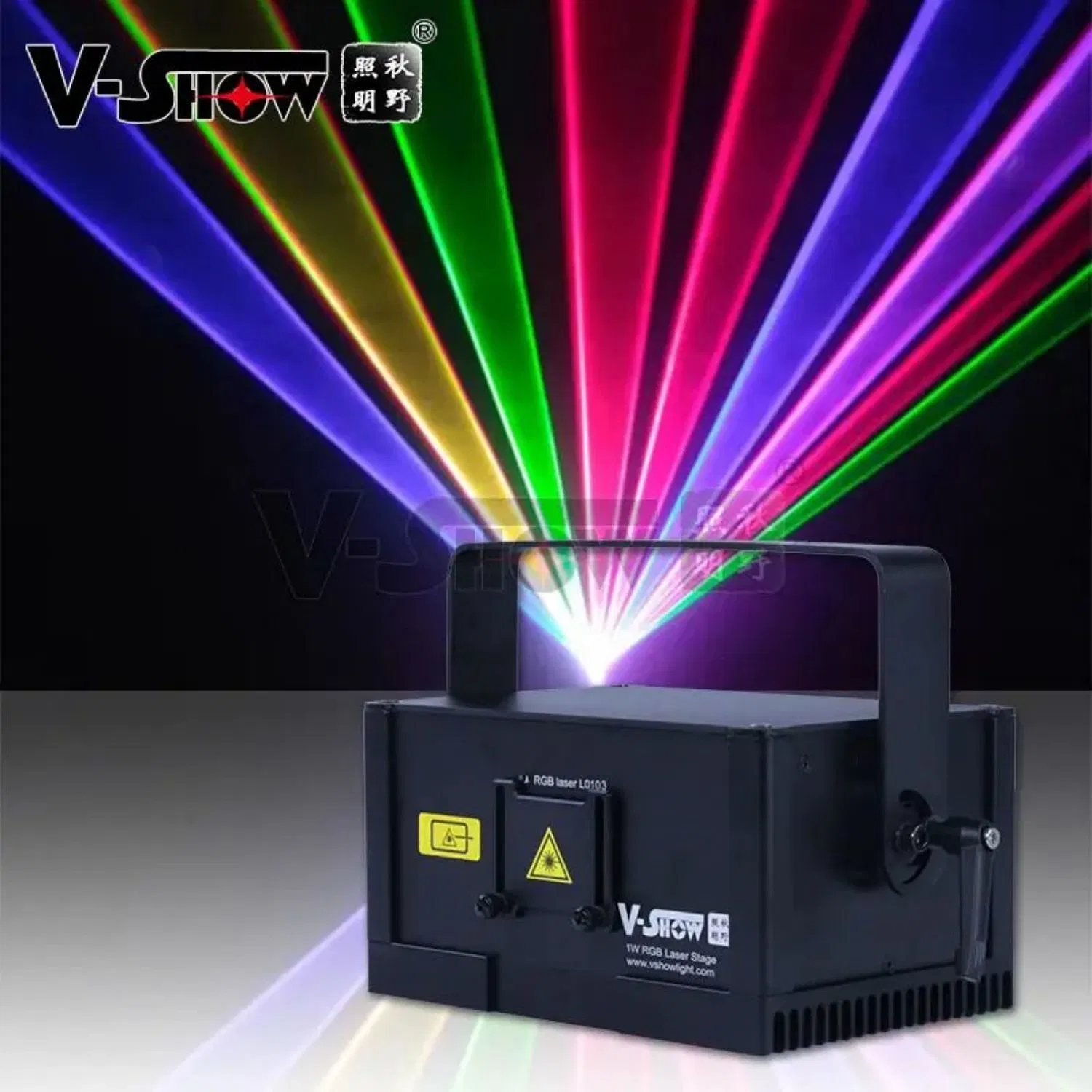 V-Show 1 Watt RGB High Power Stage Lighting Animation Laser Light Projector DMX512 Ilda