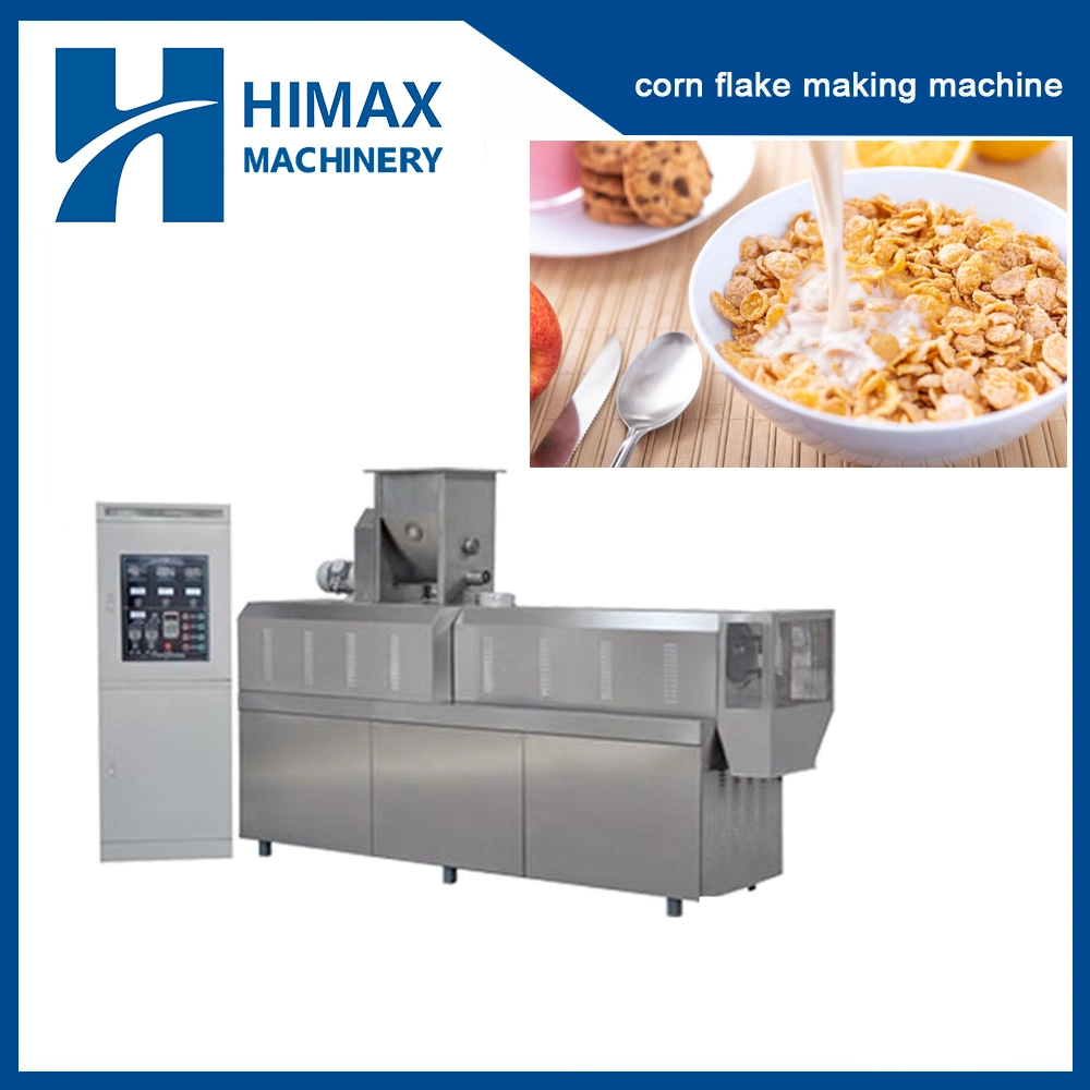 Faible consommation d'énergie Machine de fabrication automatique complète de céréales pour petit-déjeuner en flocons de maïs