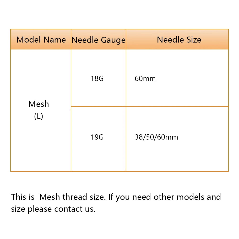 Surgical 19g 50mm L Needle Mesh Thread Pdo for Filling