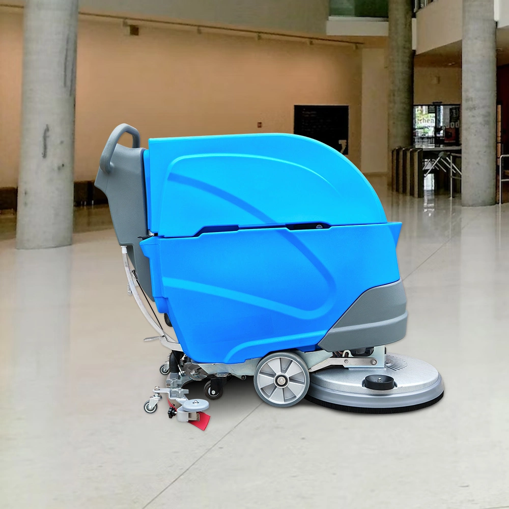 Commercial Hand-Push Electric Battery-Operated Tile Ground Cleaning Mahicne Auto Floor Scrubber Cleaner