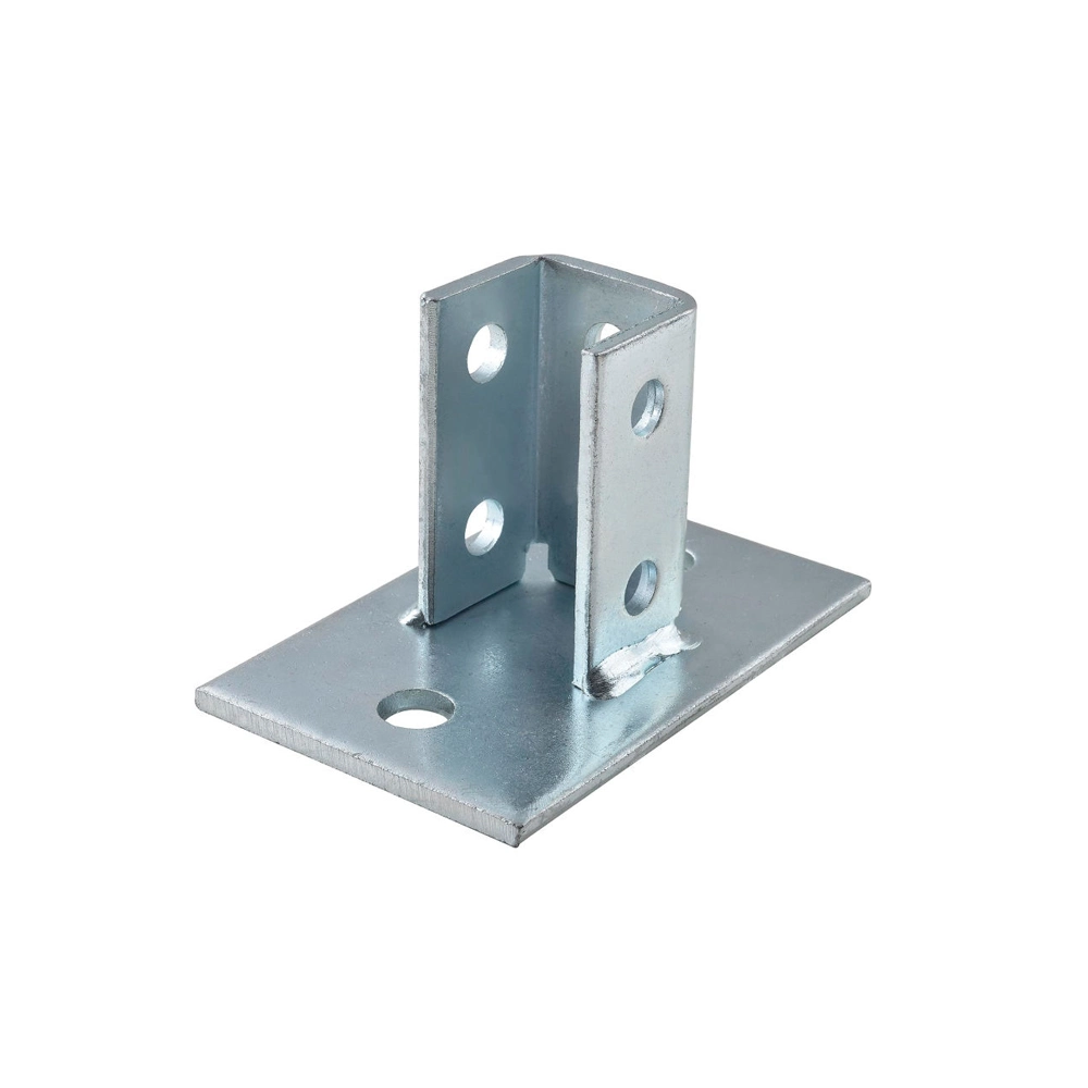 8 Hole 90 Degree Connector Fitting for Strut Channel Single Channel Post Base Mountain Plate