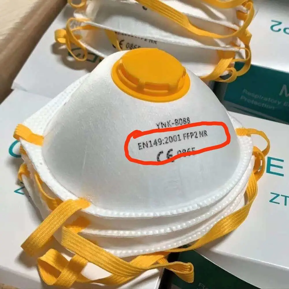 5 Layer Earloop Pm 2.5 Pollution Medical Surgical Disposable Respirator FFP2 N95 KN95 with Filter Face Mask with Ce with Valve