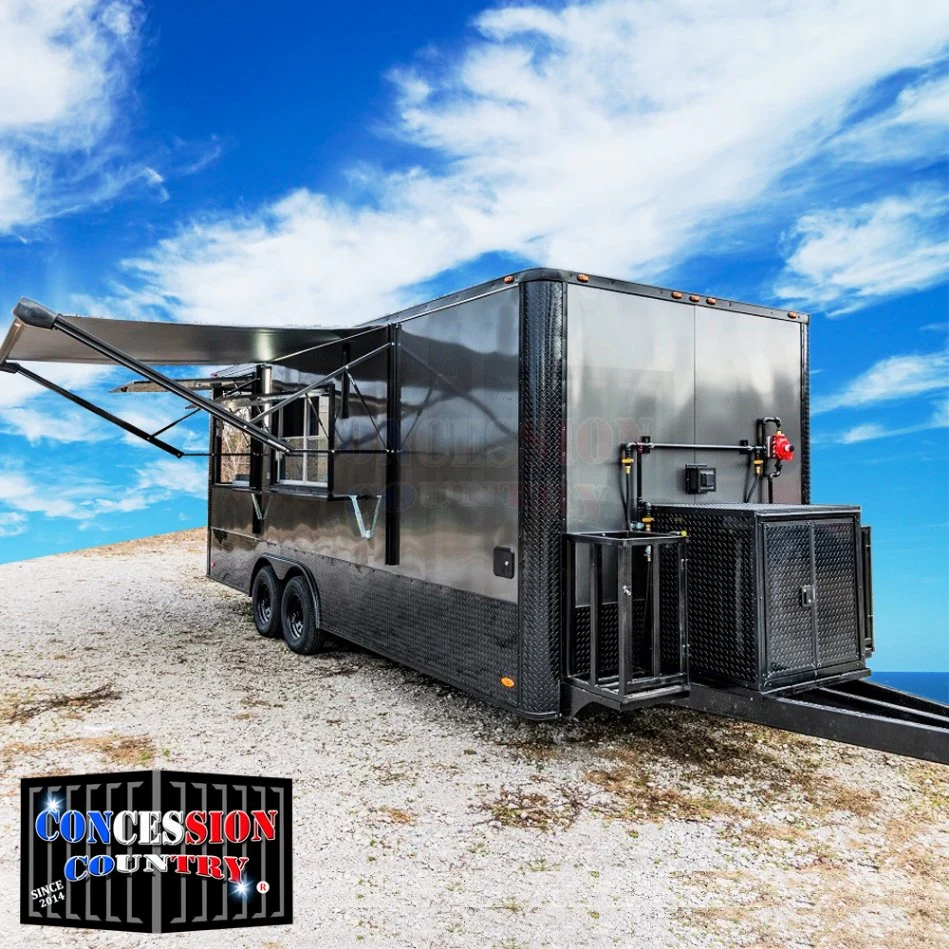 Fully Equipped Food Truck Trailer Street Food Cart with Bathroom Customized Mobile Food Trucks with Toilet