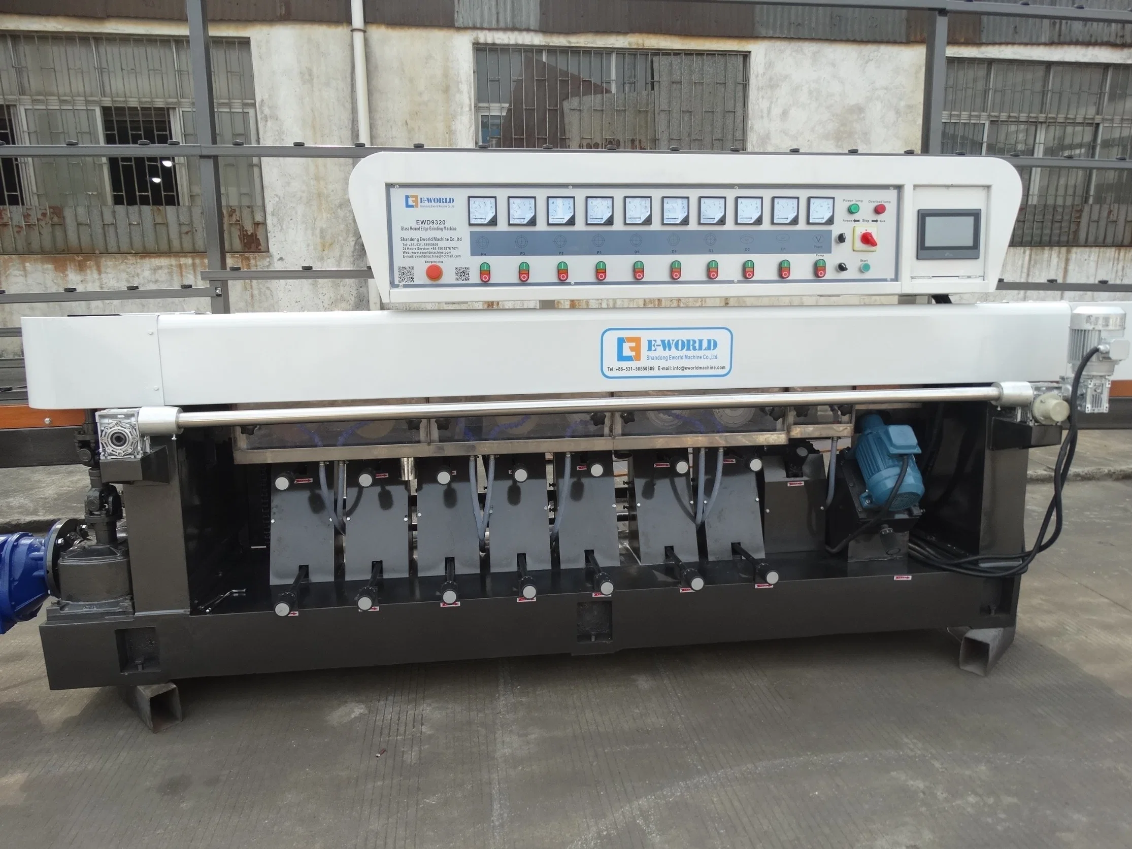 High Efficiency 9 Motors Glass Round Edging Machine China Edge Glass Grinding Machine CNC Glass Edge Polishing Machine Diamond Wheel Glass Edge Grinding Machine