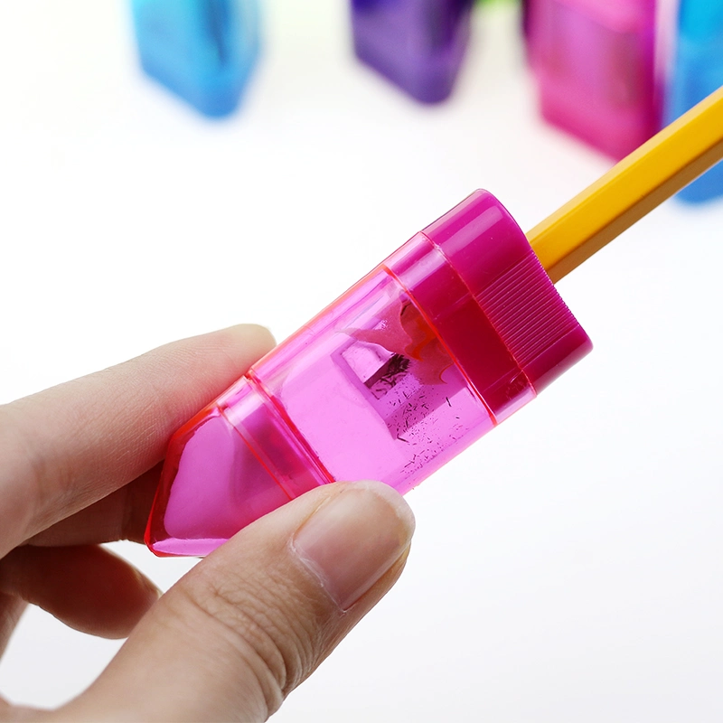 Manual Triangular Shaped Pencil Sharpener with Eraser