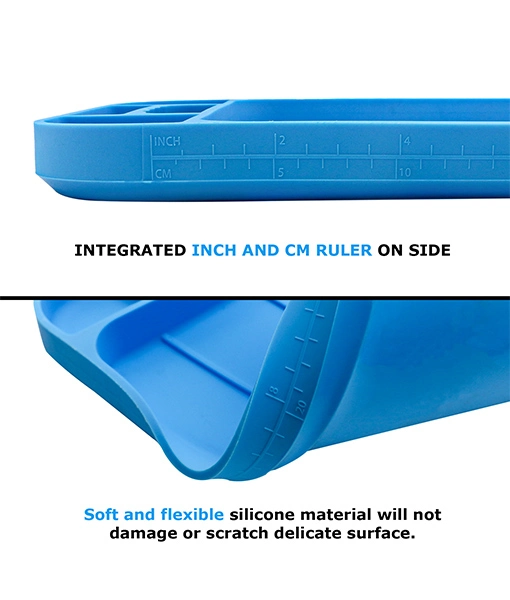 Edge Stt-L Large Silicone Non-Slip Flexible Tool Tray, Heat and Oil Resistant Silicone Tool Organizer