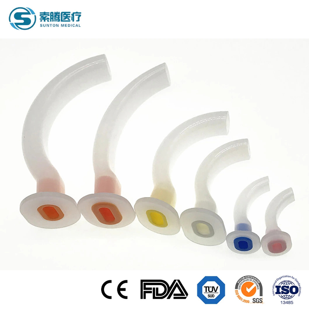 Sunton China Good Price Adult Pediatric Infant Size Antibacterial Soft Transparent PVC Oropharyngeal Airway Manufacturers