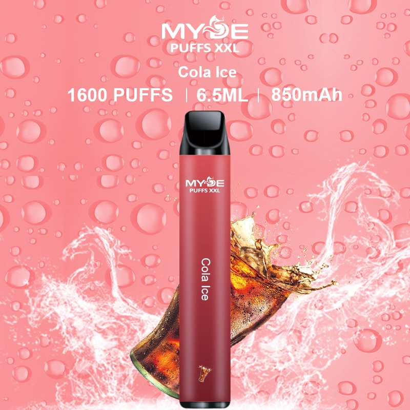 Myde Free Sample Оптовая торговля больше вкусов E Прикуриная одноразовая форма 1600 пух