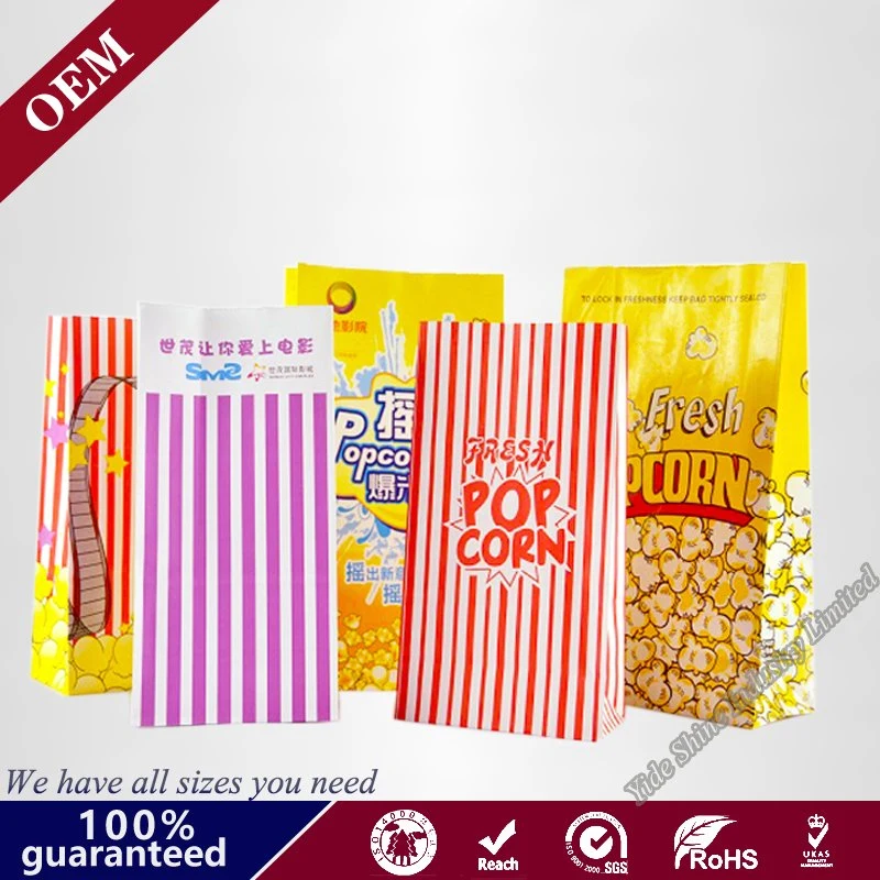 Top Quality Logo Printed Paper Popcorn Bags Microwave Popcorn Paper Bag Bakery Bag