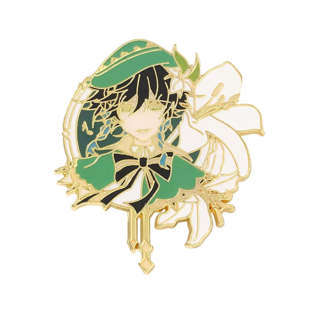 High quality/High cost performance  Custom Genshin Impact Game China Wholesale/Supplier Anime Girl Enamel Pins Badge for Store Selling