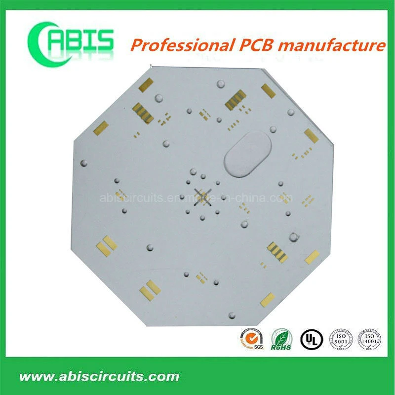 Gloss White Solder Mask Aluminum PCB LED Flood Light Circuit