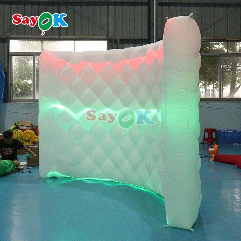 Customized Indoor LED Inflatable Photo Booth Wall Inflatable Air Wall for Sale