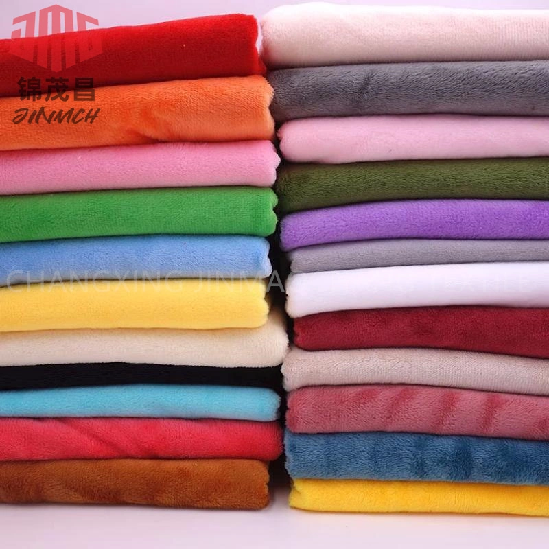 Factory Knitting Fabric 95% Polyester 5% Spandex Polar Fleece Fabric 190-300GSM for Winter Wear Casual Clothes Lining Trousers