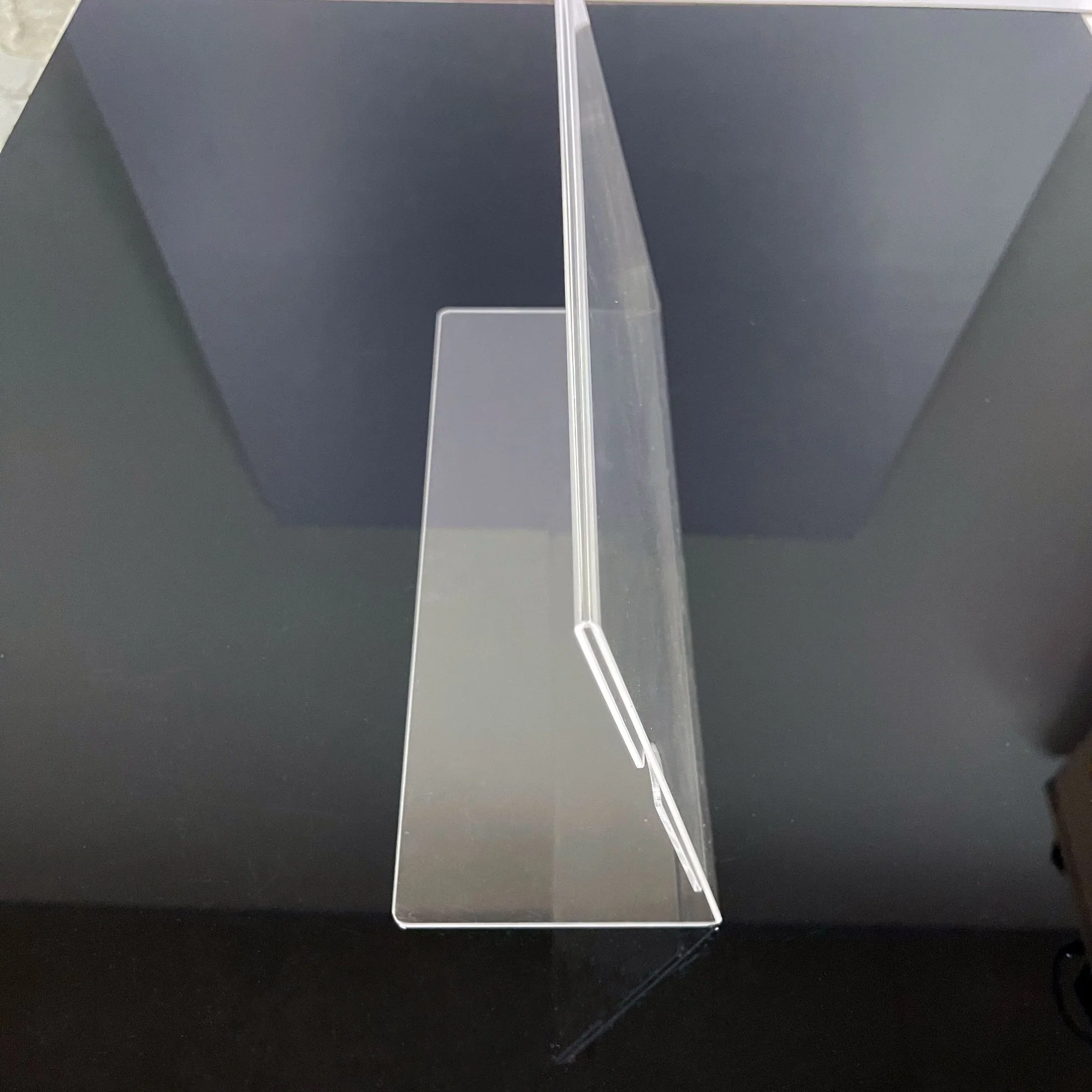 Ultra Thin Clear L-Shape Reusable Card Holder Acrylic Sign Stand