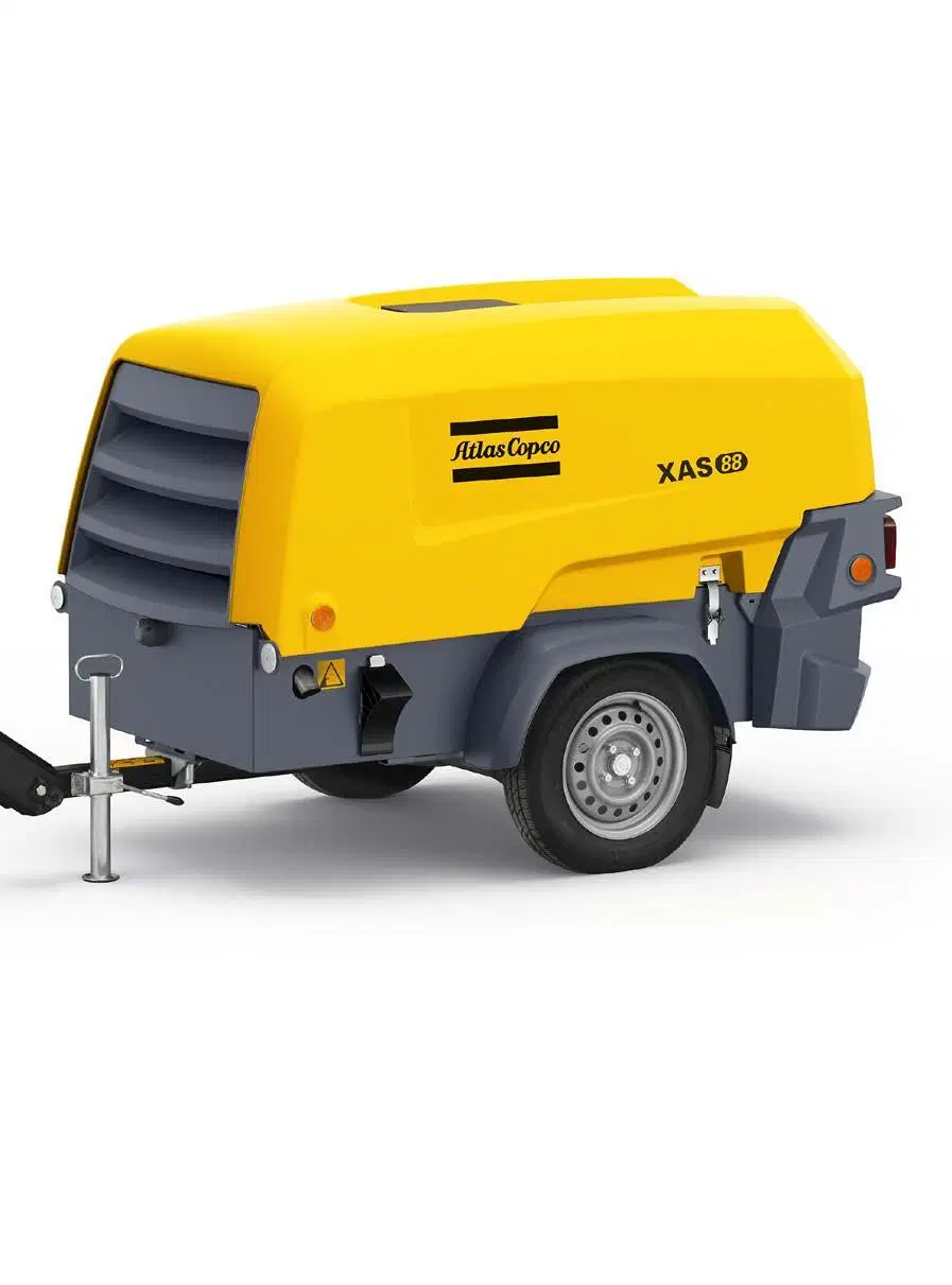 Atlas Copco Towable Compressord Xas38kd 7bar 70cfm 14,9kw Kubota Motor Atlas Copco-Druckluftkompressor Mit Schraubverschluss