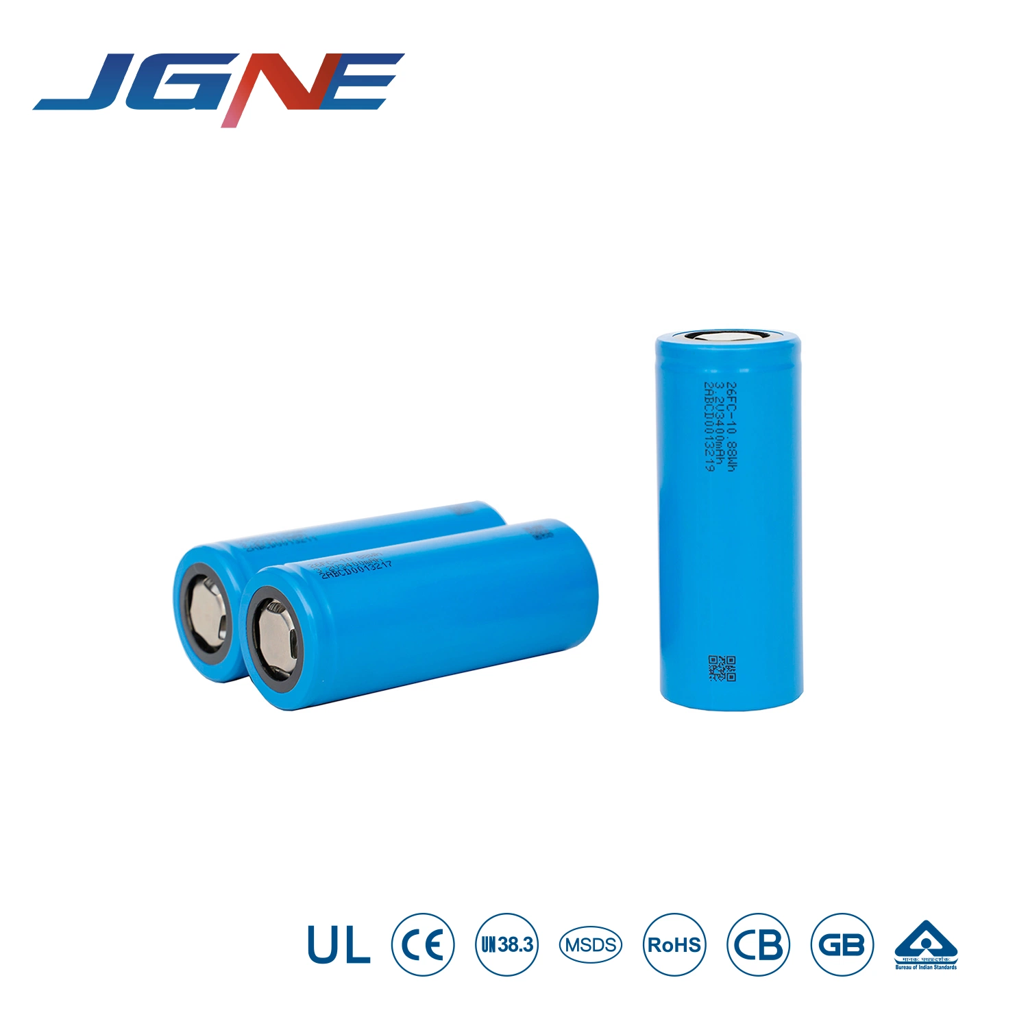 Cylindrical High Capacity 26650 3400mAh 3.2V Lithium Ion Battery Cell